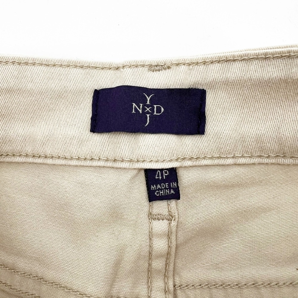 NYDJ Straight Leg Pants Women's Size 4P Beige Lift Tuck Technology - Picture 4 of 5